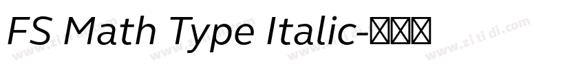 FS Math Type Italic字体转换